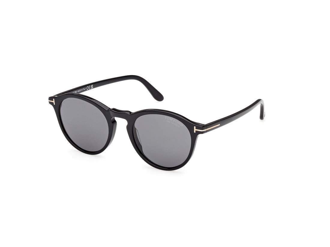 Gafas de sol tom ford ft0904 aurele 01d negro round masculino talla 52mm - Vista principal