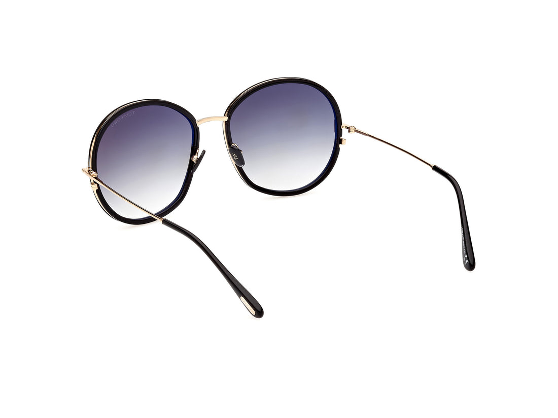 Sonnenbrillen tom ford ft0946 hunter-02 01b negro round femenino größe 58mm - Detailansicht