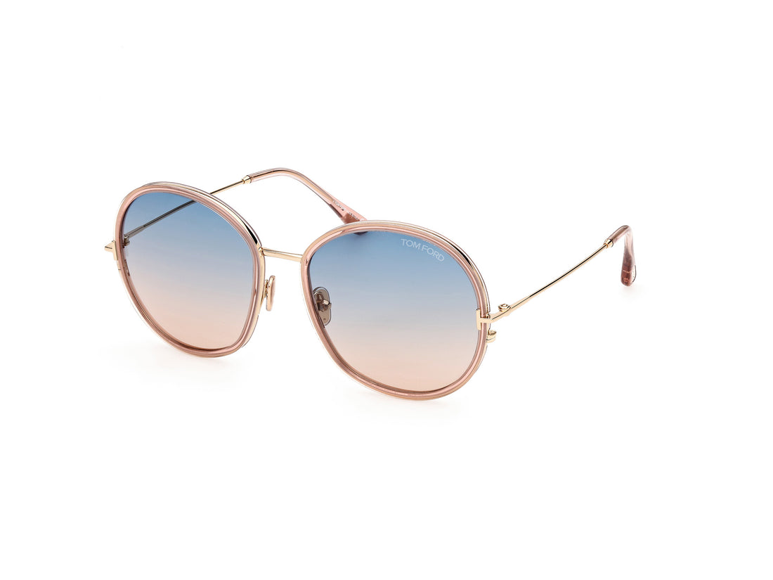 Sonnenbrillen tom ford ft0946 hunter-02 72w rosa round femenino größe 58mm - Hauptansicht
