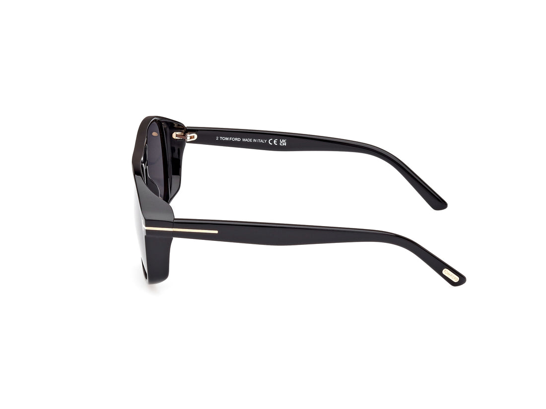 Occhiali da sole tom ford ft1022 rosco 01a negro navigator masculino taglia 58mm - Vista dettagliata