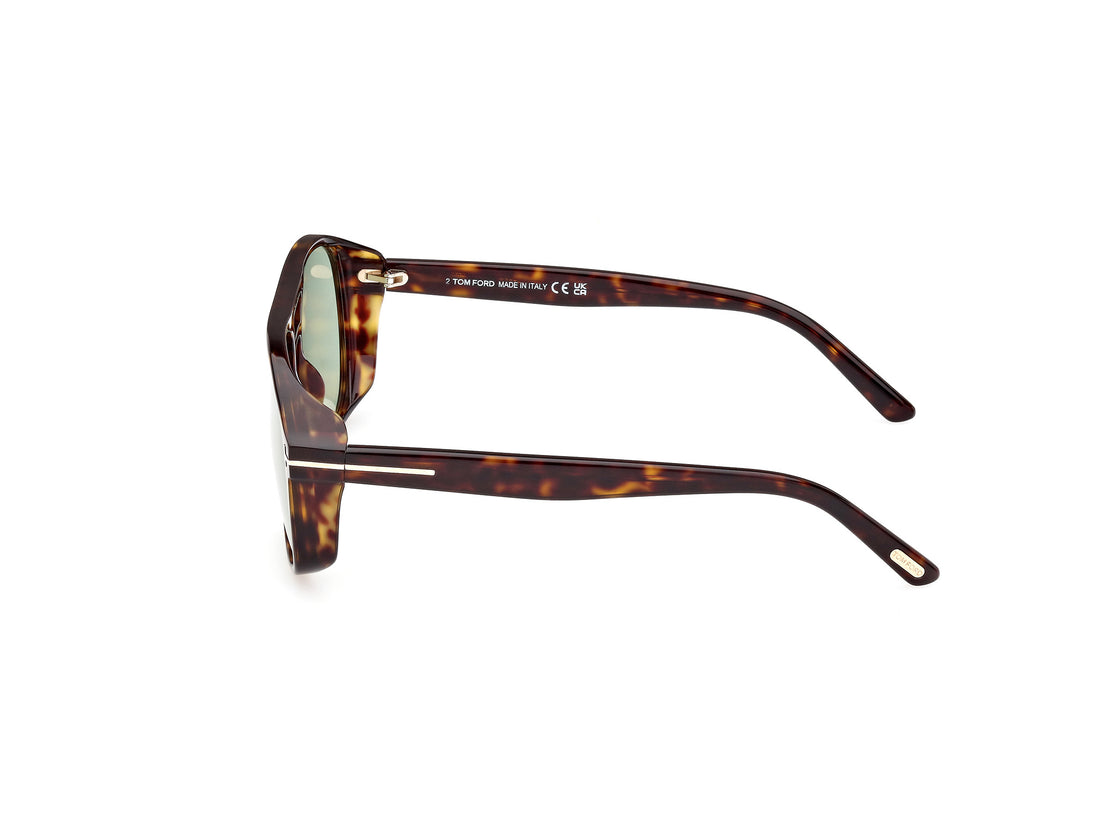 Occhiali da sole tom ford ft1022 rosco 52n havana navigator masculino taglia 58mm - Vista dettagliata