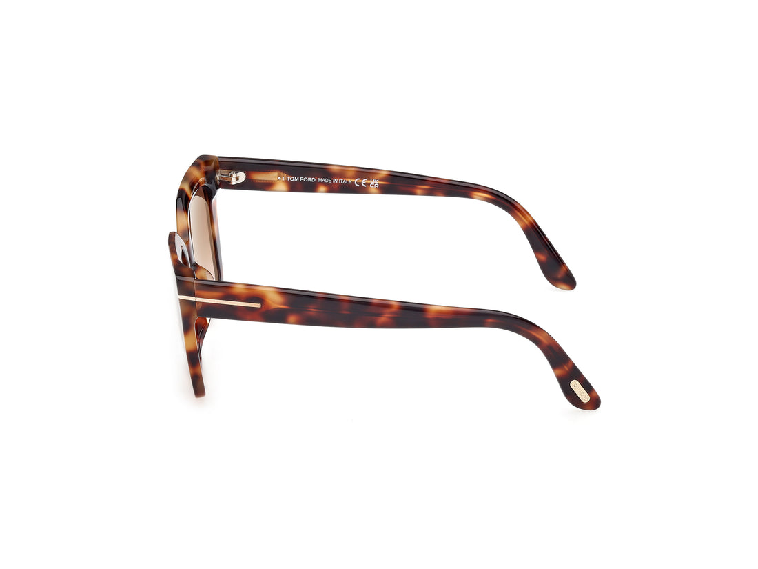 Gafas de sol tom ford ft1030 winona 53f havana cat eye femenino talla 53mm - Vista de detalle