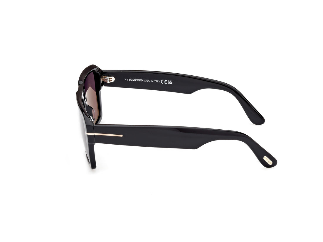 Óculos de sol tom ford ft1153 redford 01a negro navigator masculino tamanho 56mm - Vista de detalhe