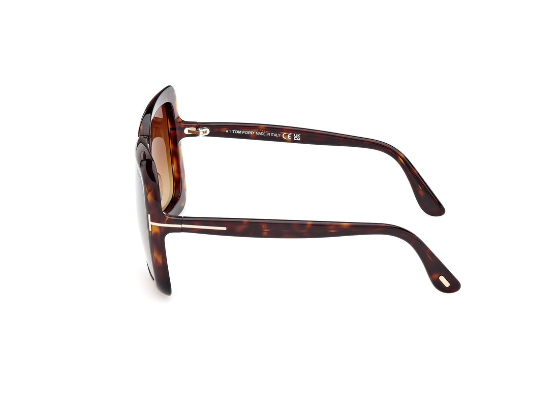 Gafas de sol tom ford ft1156 lorelai 52f havana square femenino talla 59mm - Vista de detalle