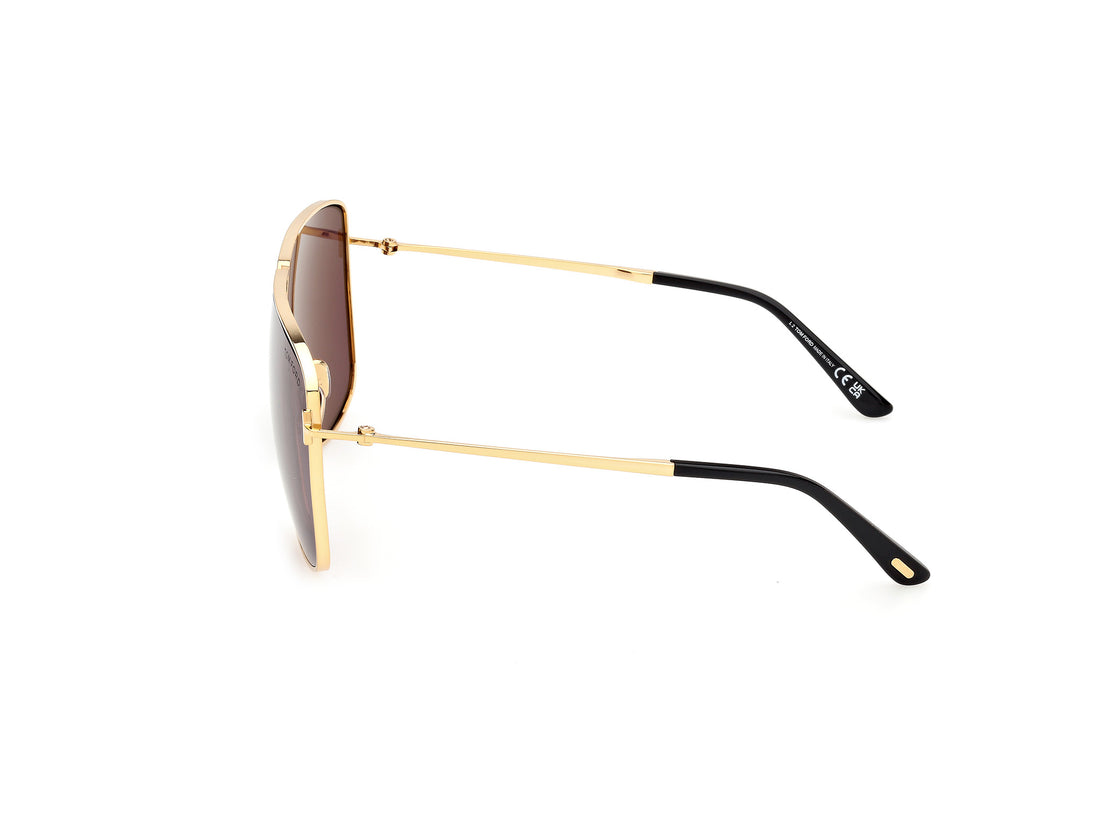 Gafas de sol tom ford ft1159 huxley 30a dorado navigator unisex talla 68mm - Vista de detalle