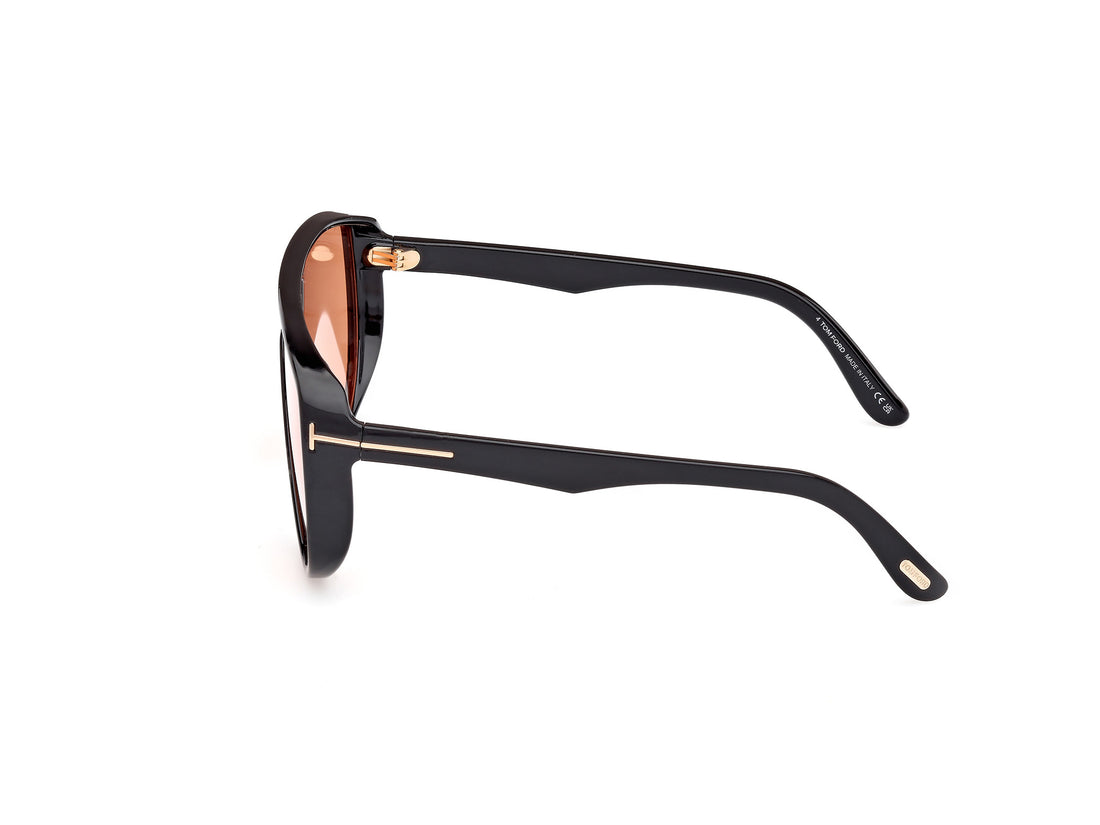 Gafas de sol tom ford ft1182 achilles 05e negro shield masculino talla 0mm - Vista de detalle