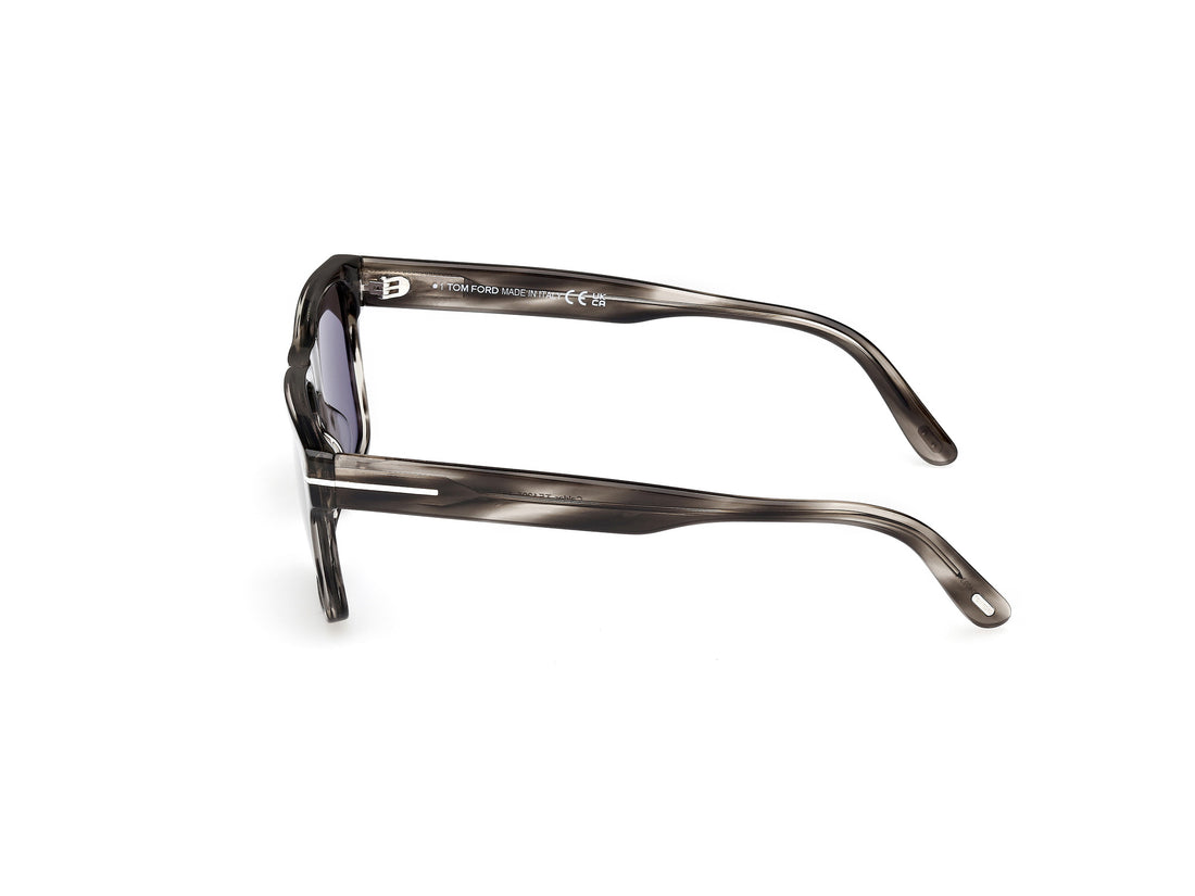 Occhiali da sole tom ford ft1205 calder 56a havana square masculino taglia 55mm - Vista dettagliata