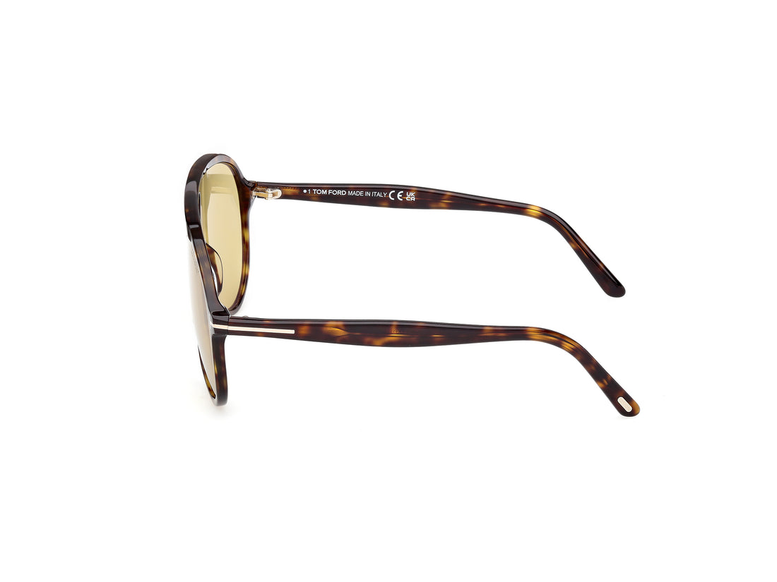 Occhiali da sole tom ford ft1211 vladimir 52e havana pilot masculino taglia 65mm - Vista dettagliata
