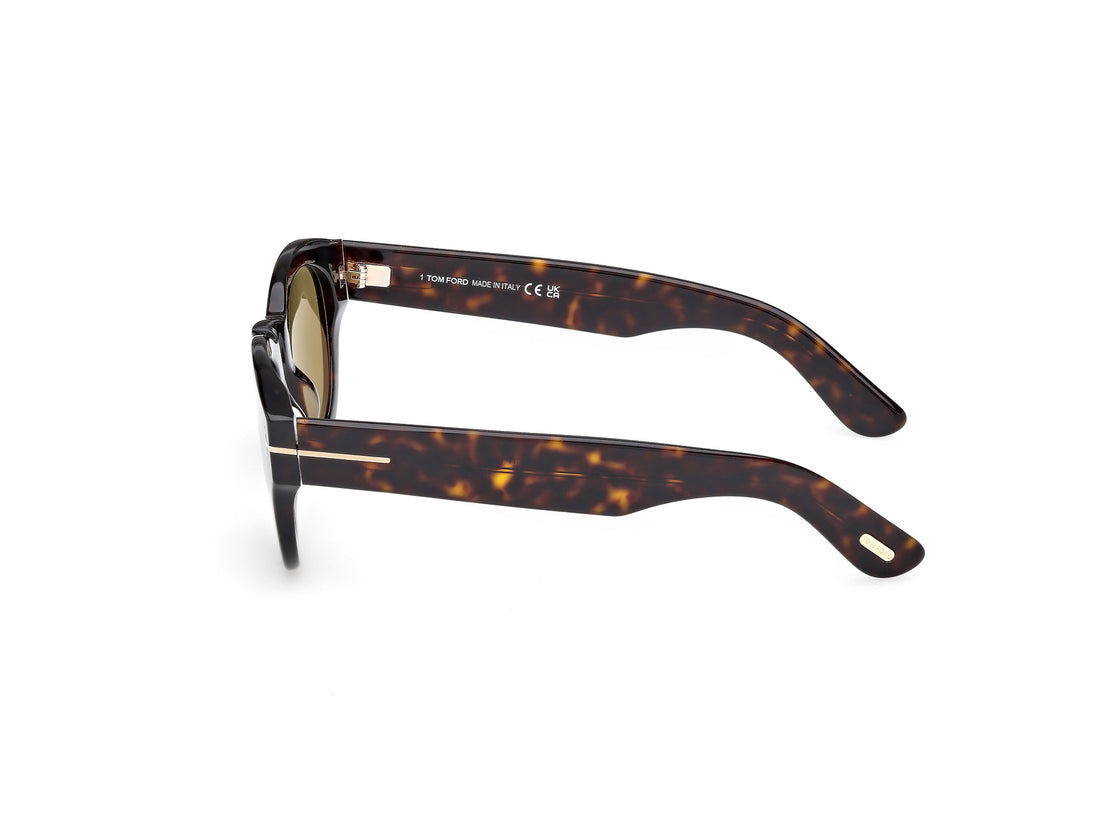 Gafas de sol tom ford ft1212 lucinda 52n havana round unisex talla 48mm - Vista de detalle