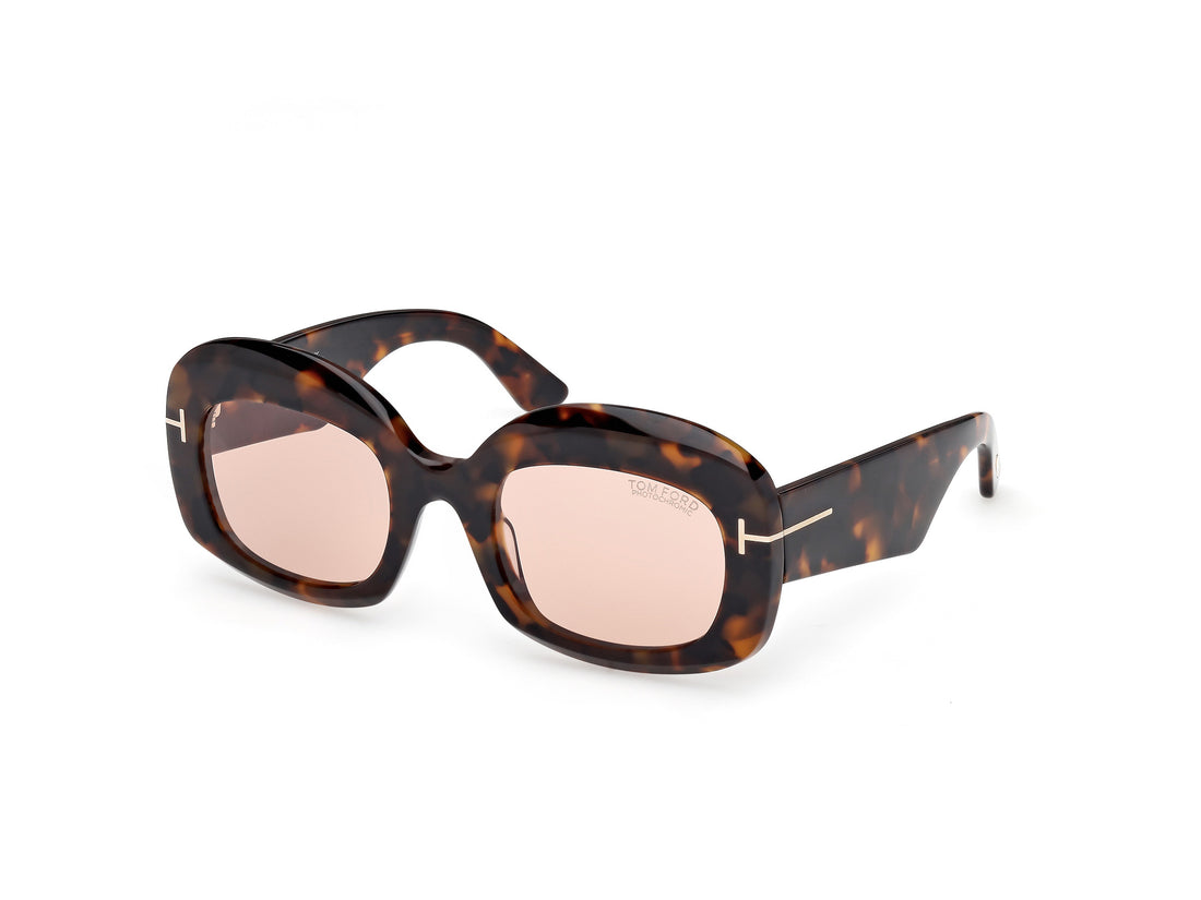 Lunettes de soleil tom ford ft1219 carmen-02 52y havana rectangular femenino taille 53mm - Vue principale