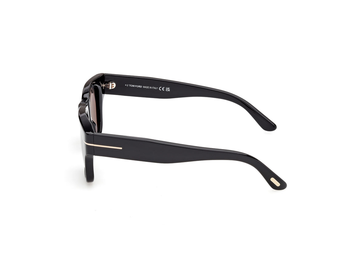 Gafas de sol tom ford ft1280 caine-02 01a negro square masculino talla 53mm - Vista de detalle