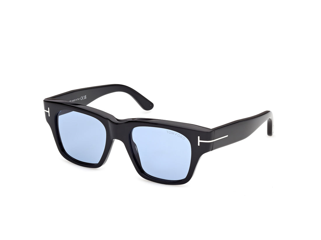 Lunettes de soleil tom ford ft1280 caine-02 01v negro square masculino taille 53mm - Vue principale
