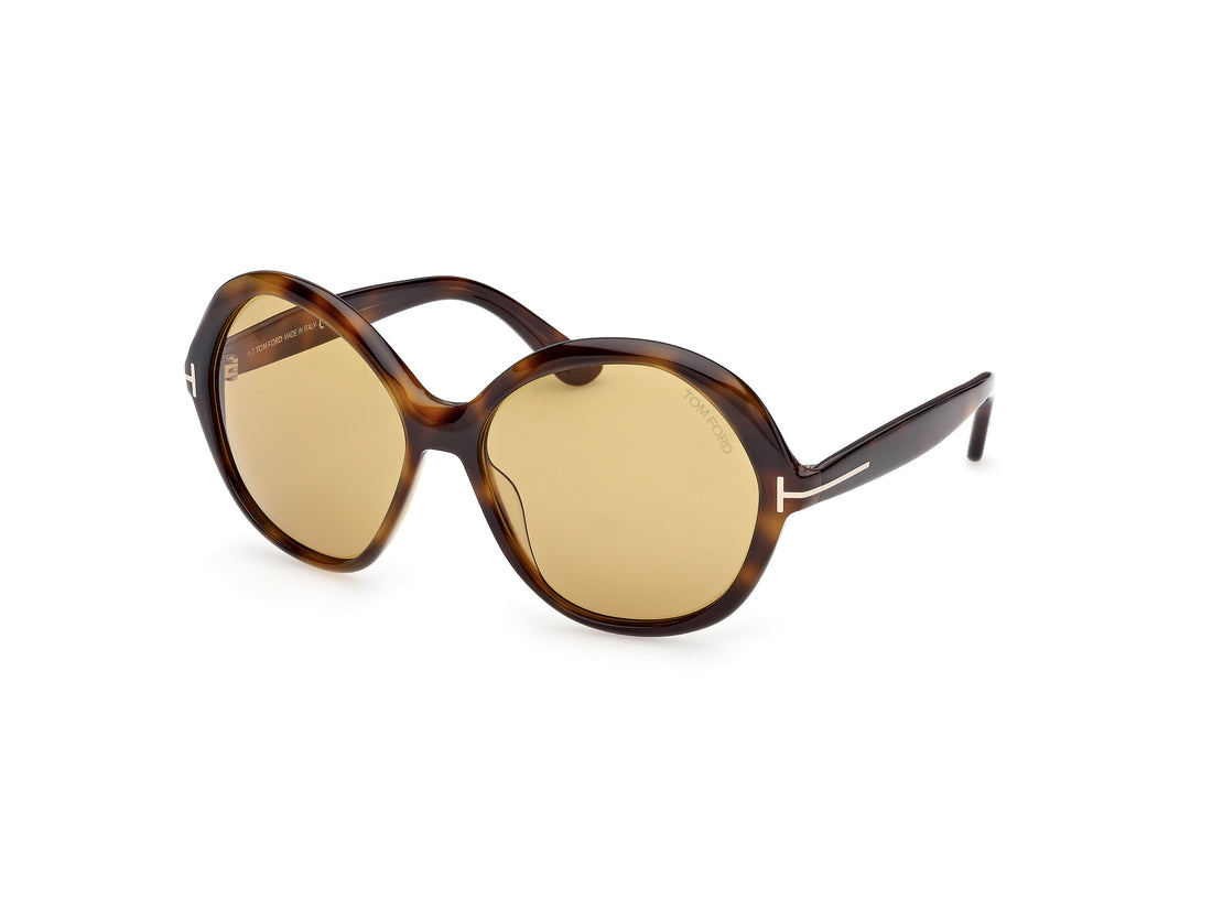 Sonnenbrillen tom ford ft1282 annabelle-02 52e havana round femenino größe 60mm - Hauptansicht
