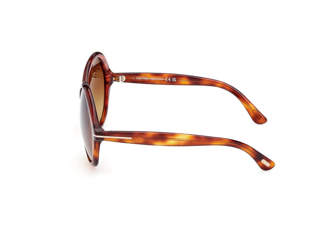 Sonnenbrillen tom ford ft1282 annabelle-02 54f havana round femenino größe 60mm - Detailansicht