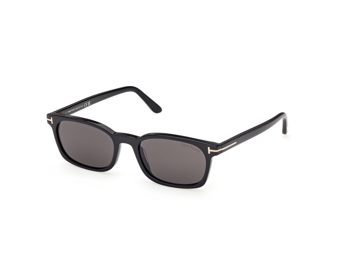 Sonnenbrillen tom ford ft1300 miles-02 01a negro rectangular masculino größe 53mm - Hauptansicht