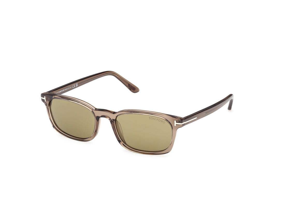 Óculos de sol tom ford ft1300 miles-02 45n marron rectangular masculino tamanho 53mm - Vista principal