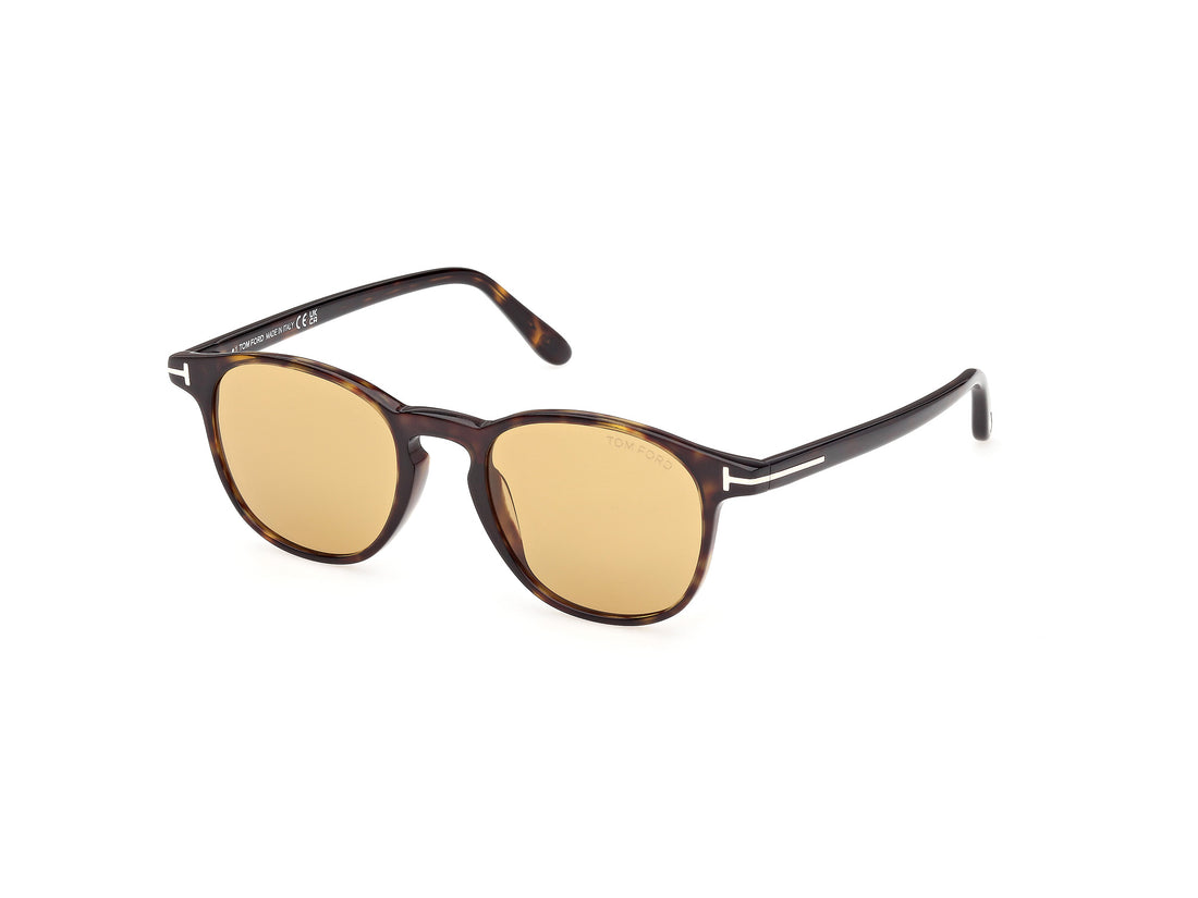Gafas de sol tom ford ft1302 holt-02 52e havana round masculino talla 50mm - Vista principal