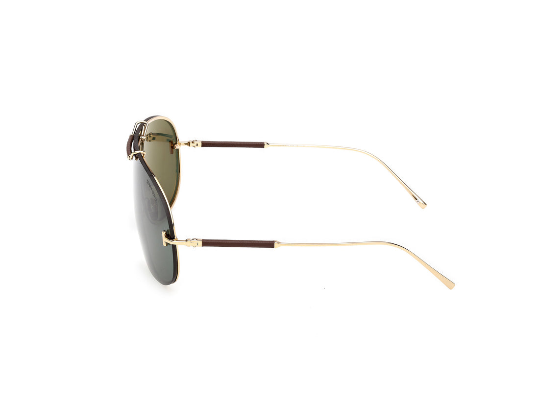 Gafas de sol tom ford ft1309 tyler-02 30n dorado shield unisex talla 0mm - Vista de detalle