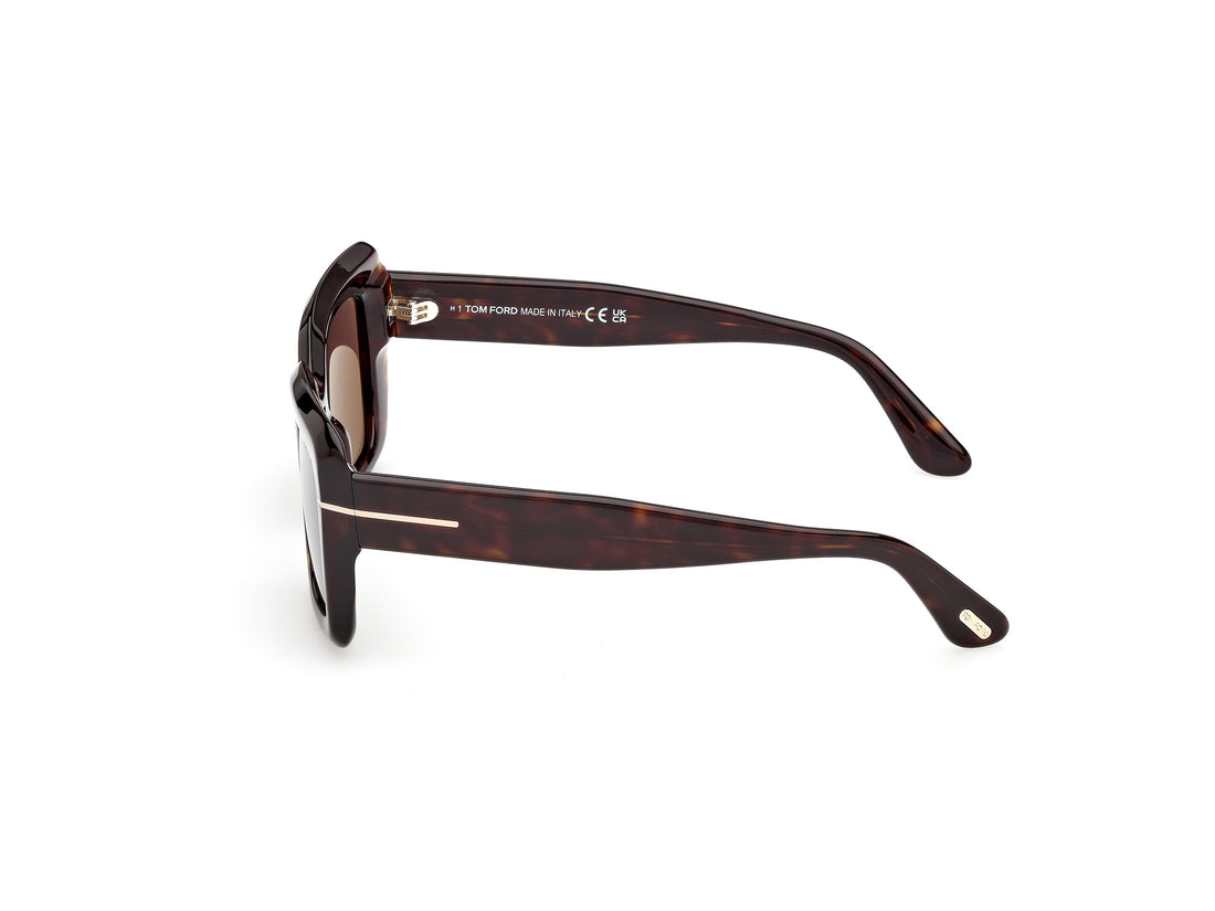Sonnenbrillen tom ford ft1318 leila-02 52e havana rectangular femenino größe 52mm - Detailansicht