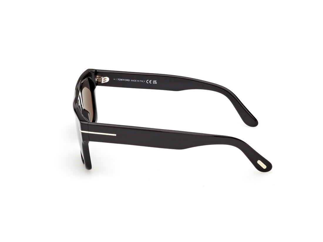 Óculos de sol tom ford ft1337 cyrus-02 01a negro square masculino tamanho 53mm - Vista de detalhe