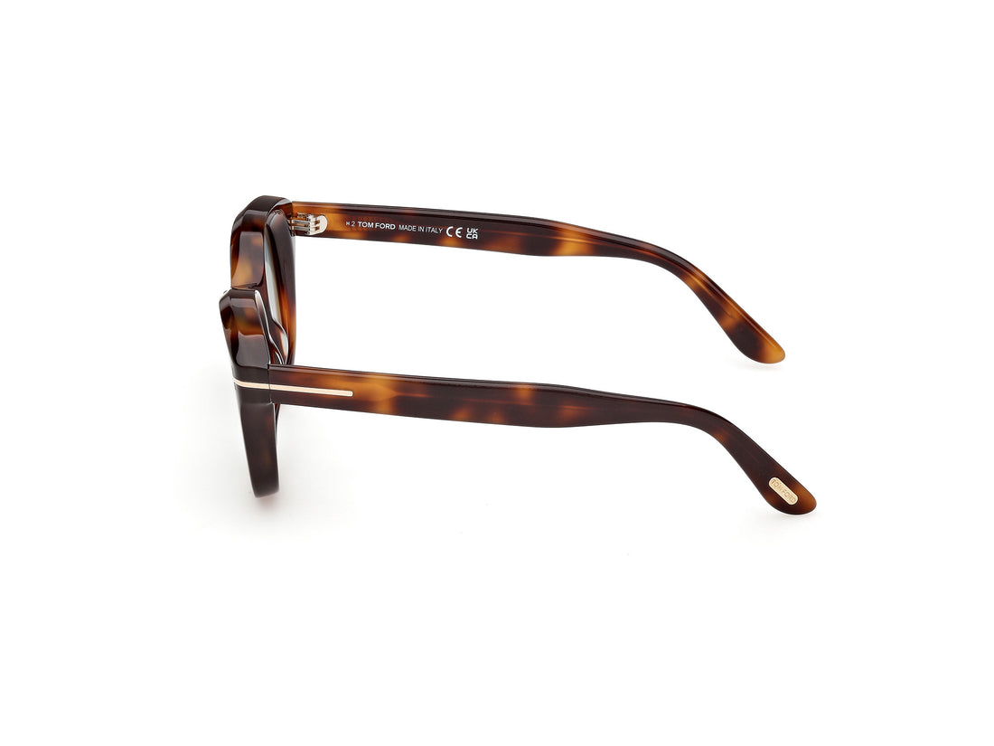 Óculos de sol tom ford ft1344 nika-02 53p havana round femenino tamanho 49mm - Vista de detalhe