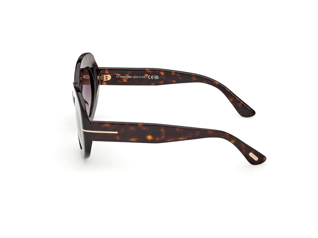 Gafas de sol tom ford ft1346 claudette-02 52b havana round femenino talla 51mm - Vista de detalle