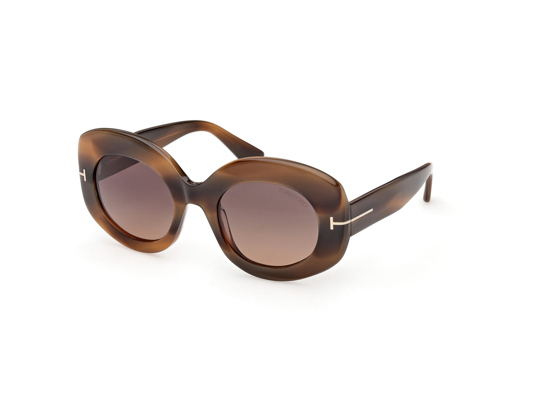 Sonnenbrillen tom ford ft1346 claudette-02 55t havana round femenino größe 51mm - Hauptansicht