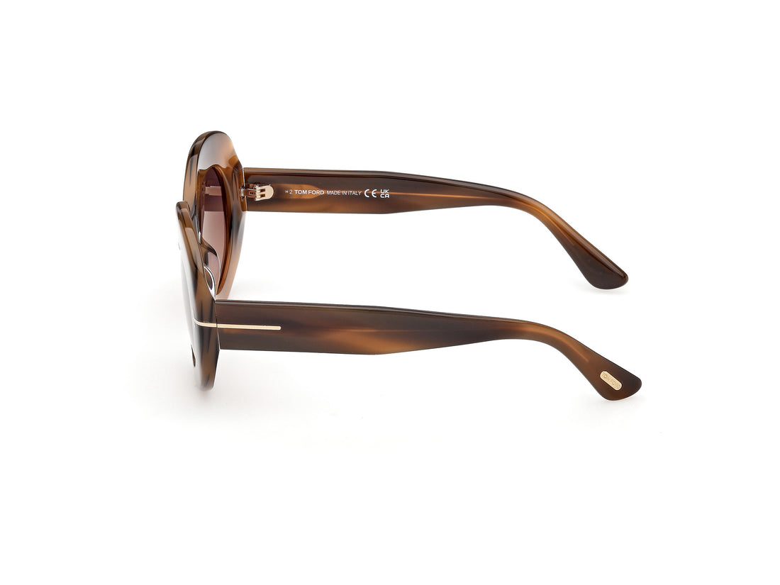 Sonnenbrillen tom ford ft1346 claudette-02 55t havana round femenino größe 51mm - Detailansicht