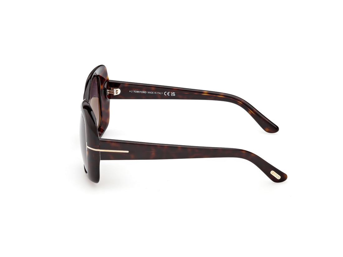 Gafas de sol tom ford ft1348 sandra-02 52k havana square femenino talla 52mm - Vista de detalle