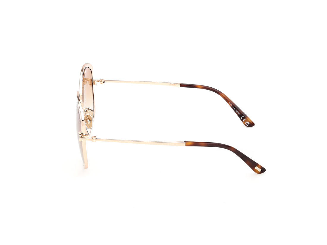 Sonnenbrillen tom ford ft1349 abbey-02 28f dorado round femenino größe 58mm - Detailansicht