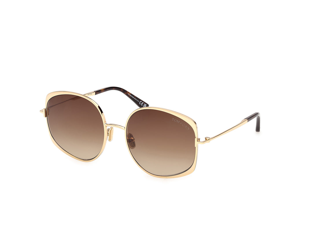 Gafas de sol tom ford ft1349 abbey-02 30f dorado round femenino talla 58mm - Vista principal