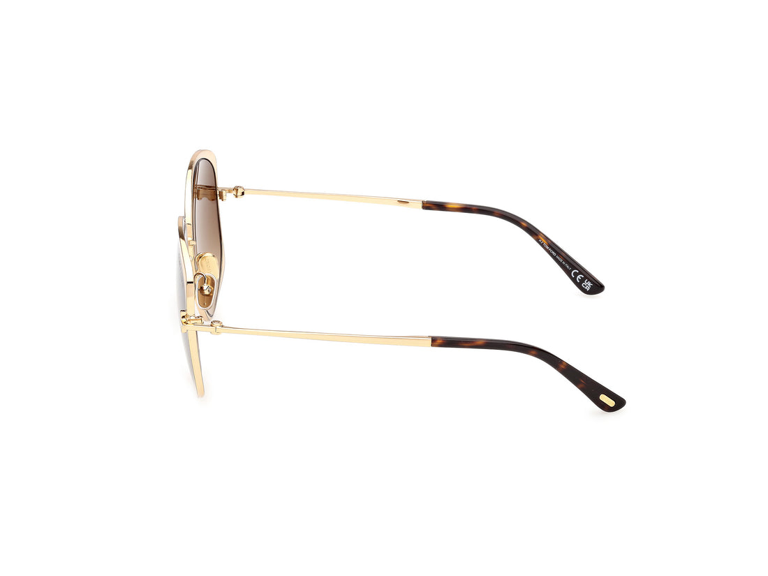 Gafas de sol tom ford ft1349 abbey-02 30f dorado round femenino talla 58mm - Vista de detalle