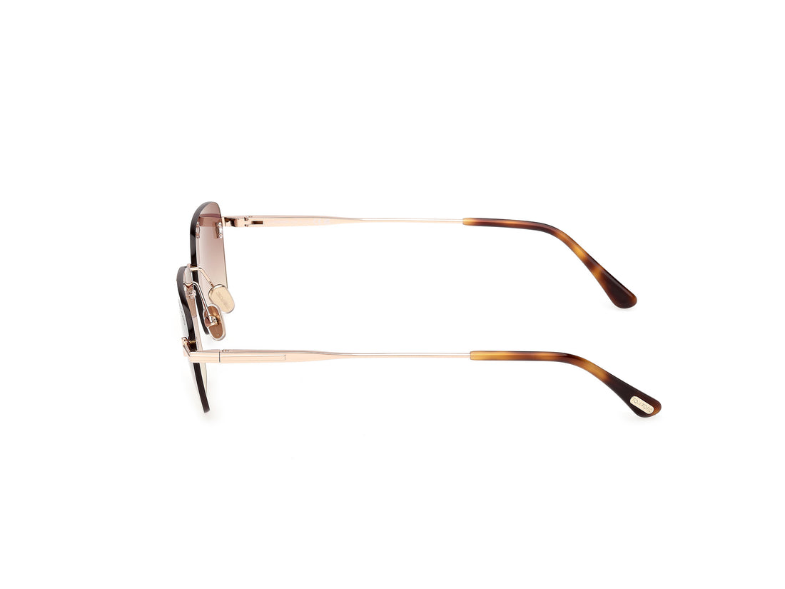 Gafas de sol tom ford ft1354 jake-02 28z dorado rectangular unisex talla 54mm - Vista de detalle
