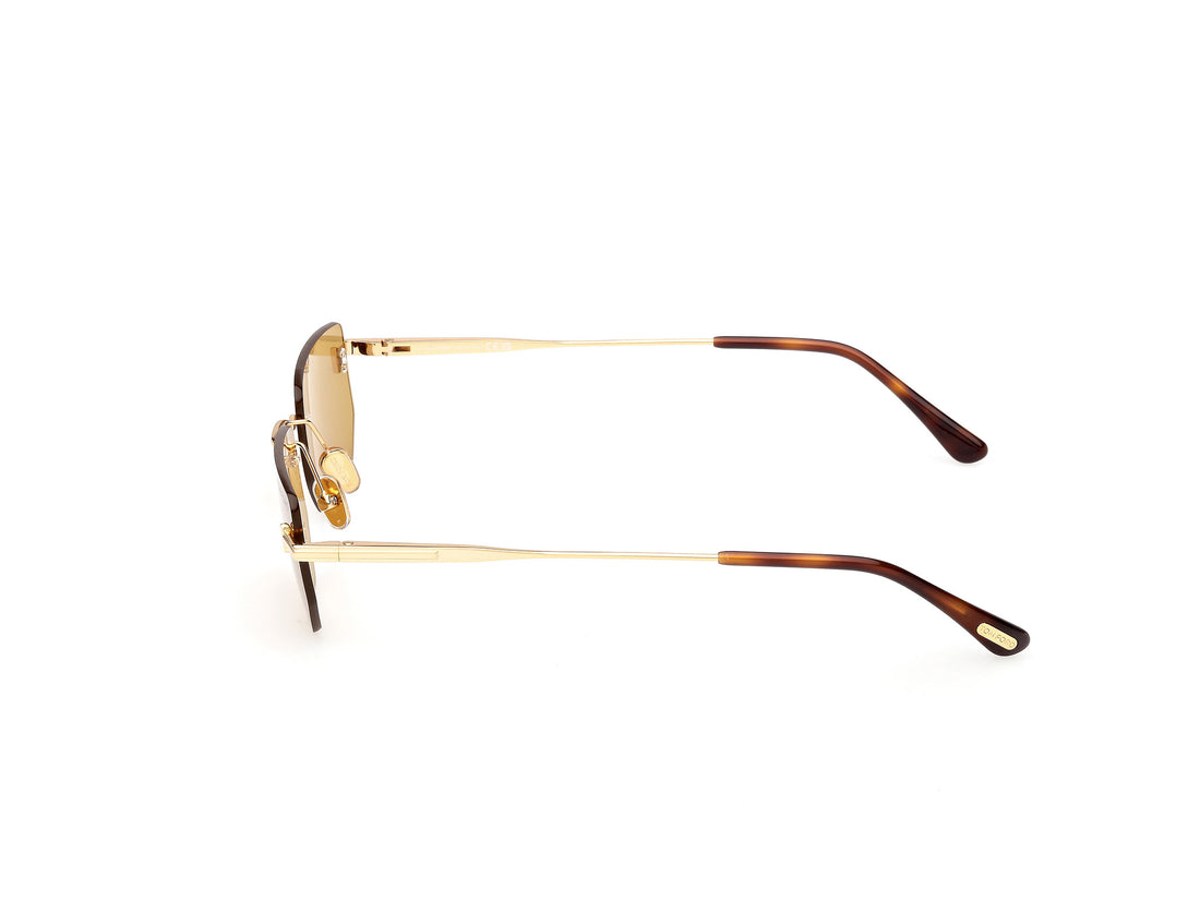 Gafas de sol tom ford ft1355 ethan-02 30e dorado geometric unisex talla 53mm - Vista de detalle
