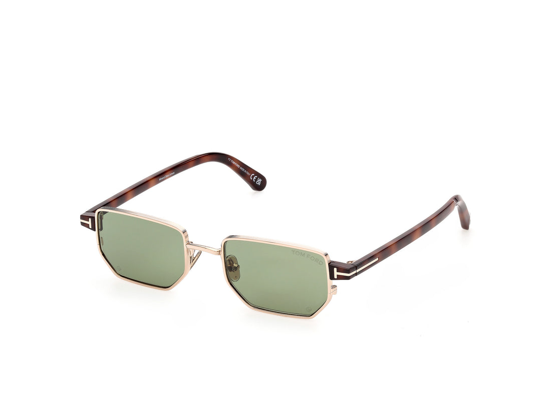 Gafas de sol tom ford ft1360 liam-02 28n dorado rectangular masculino talla 51mm - Vista principal
