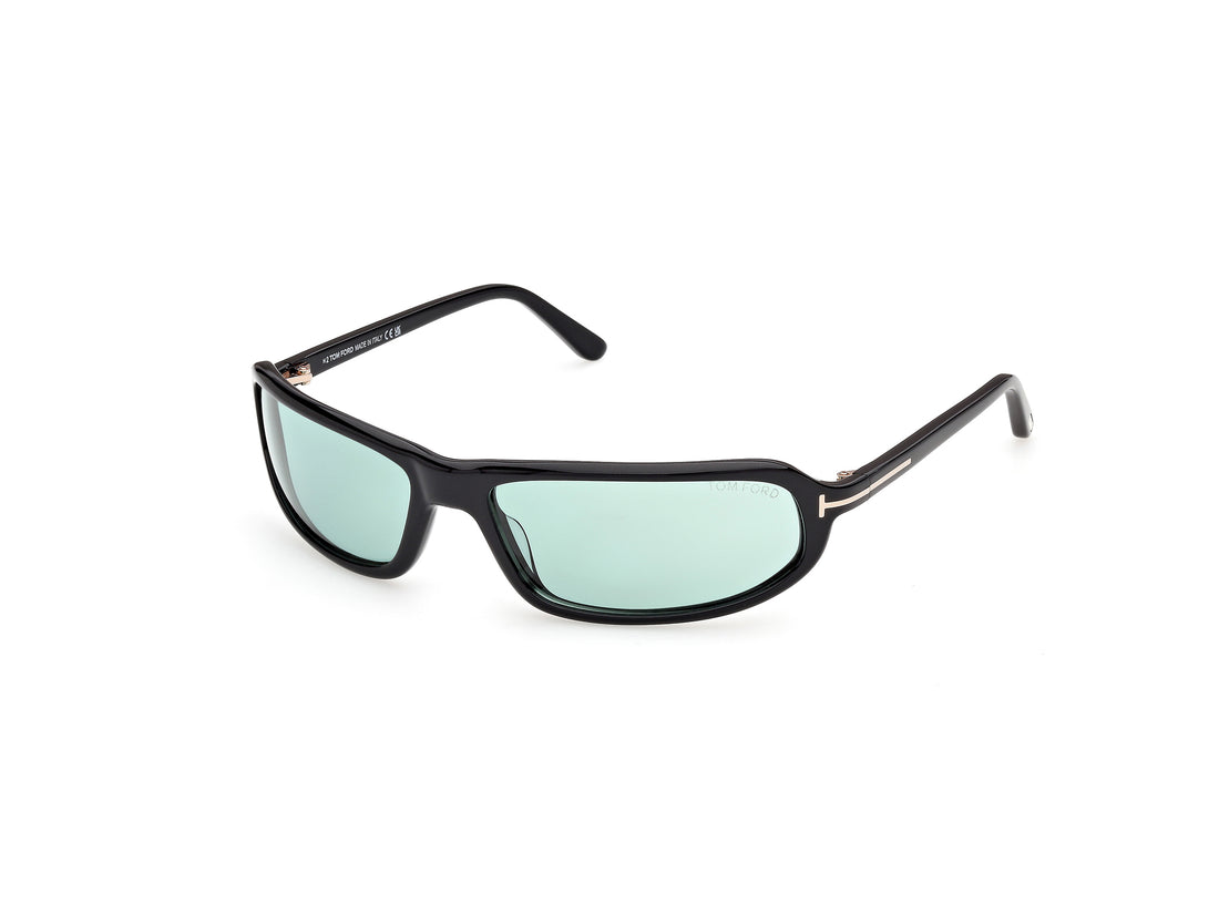 Lunettes de soleil tom ford ft1400 addison-02 01n negro rectangular unisex taille 64mm - Vue principale