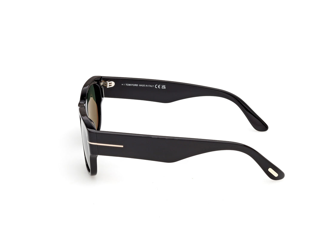 Solbriller tom ford ft1405 cassius-02 01n negro square masculino størrelse 54mm - Detaljeret visning