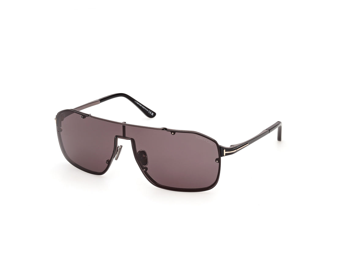 Solbriller tom ford ft1411 rock-02 08a plateado pilot masculino størrelse 0mm - Hovedvisning