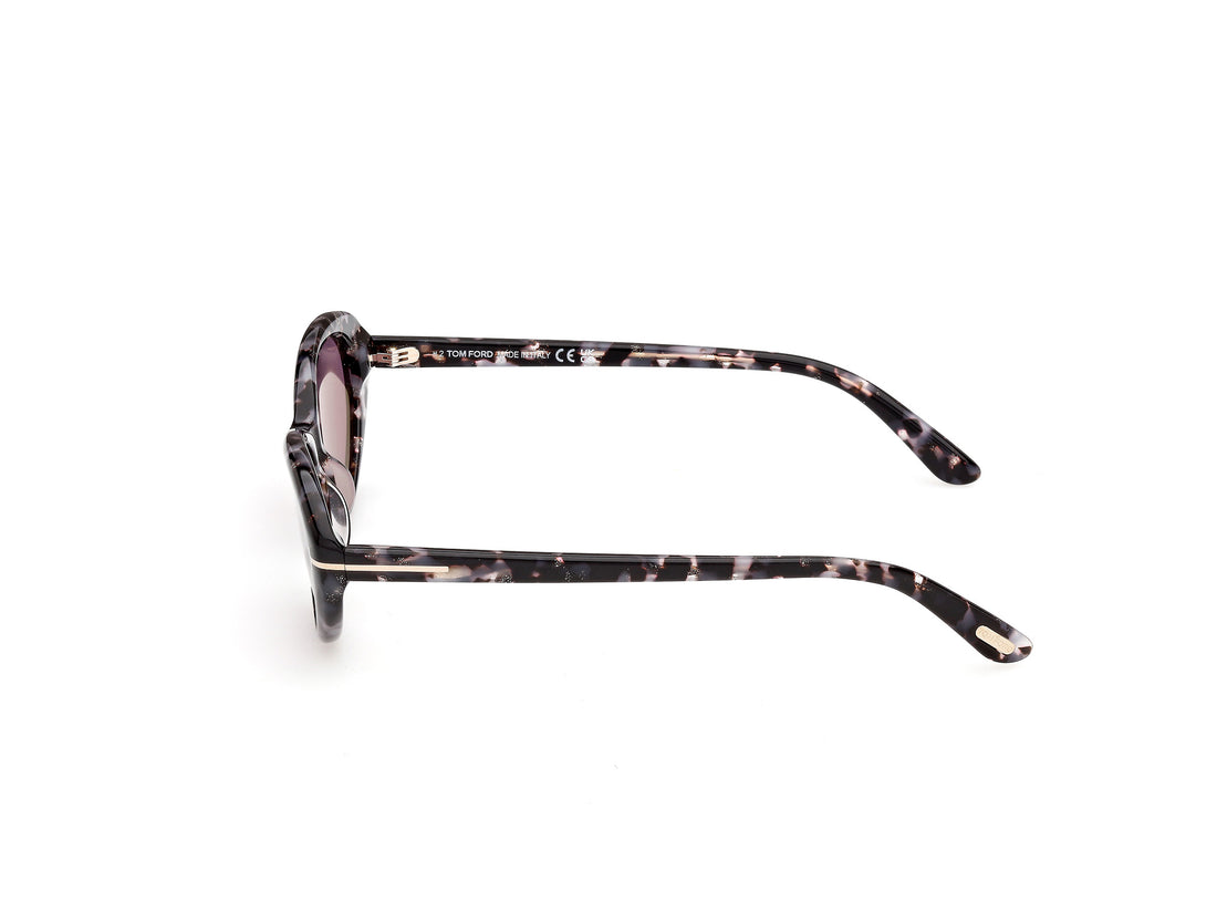 Solbriller tom ford ft1413 celina-02 56s havana oval femenino størrelse 55mm - Detaljeret visning