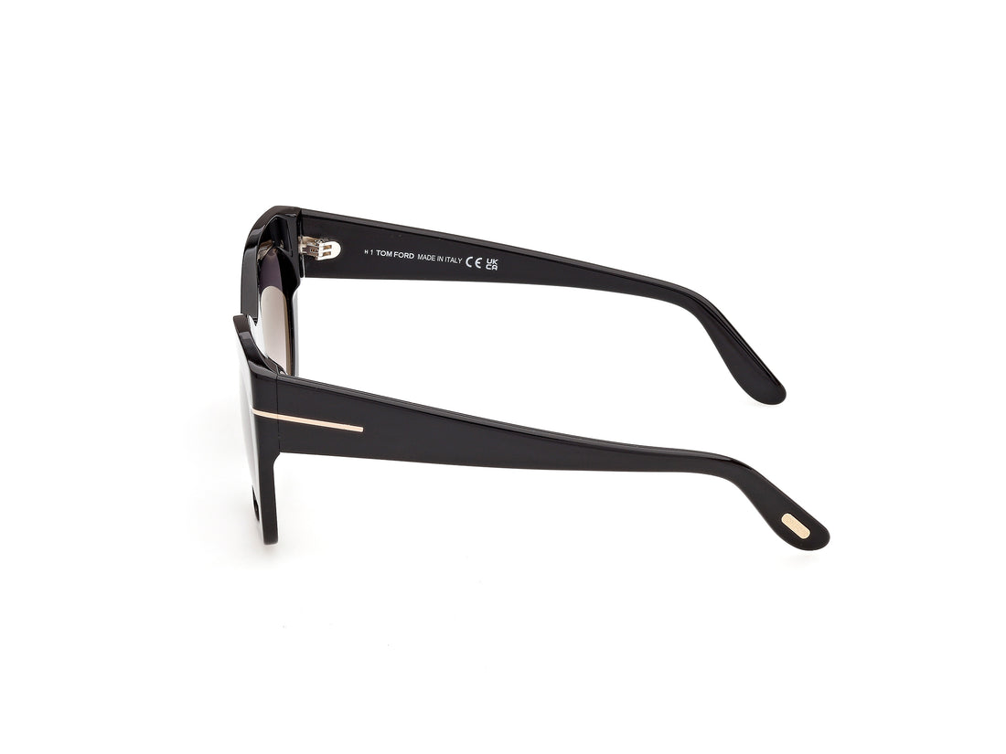 Lunettes de soleil tom ford ft1422 joni-02 01b negro butterfly femenino taille 54mm - Vue détaillée