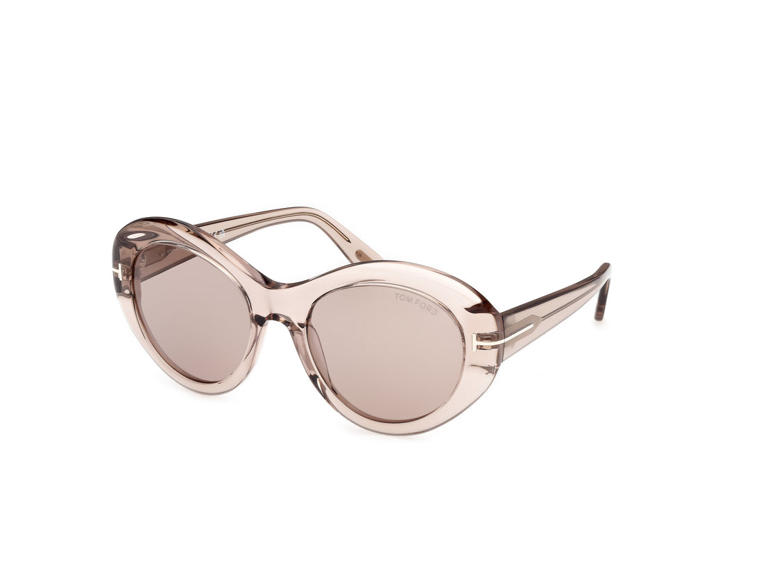 Sonnenbrillen tom ford ft1423 elodie-02 45e marron round femenino größe 54mm - Hauptansicht