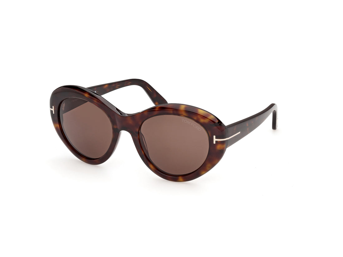 Sonnenbrillen tom ford ft1423 elodie-02 52e havana round femenino größe 54mm - Hauptansicht