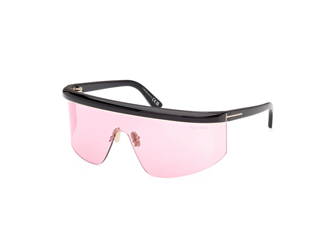 Solbriller tom ford ft1431 west-02 01s negro shield unisex størrelse 0mm - Hovedvisning