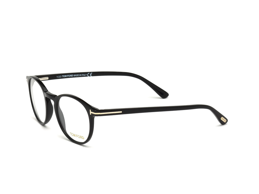 Óculos graduados tom ford ft5294 001 negro round masculino tamanho 48mm - Vista de detalhe