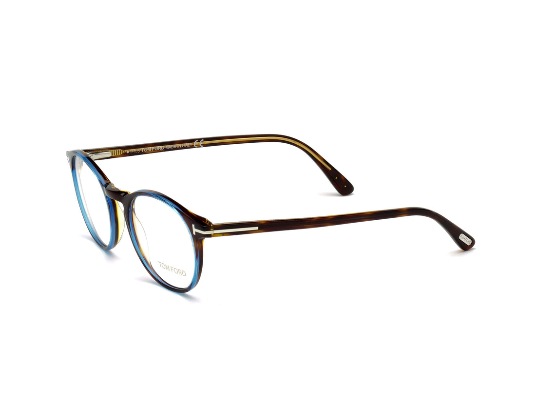 Óculos graduados tom ford ft5294 056 havana round masculino tamanho 50mm - Vista de detalhe