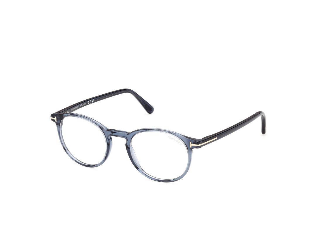 Óculos graduados tom ford ft5294 092 azul round masculino tamanho 50mm - Vista principal