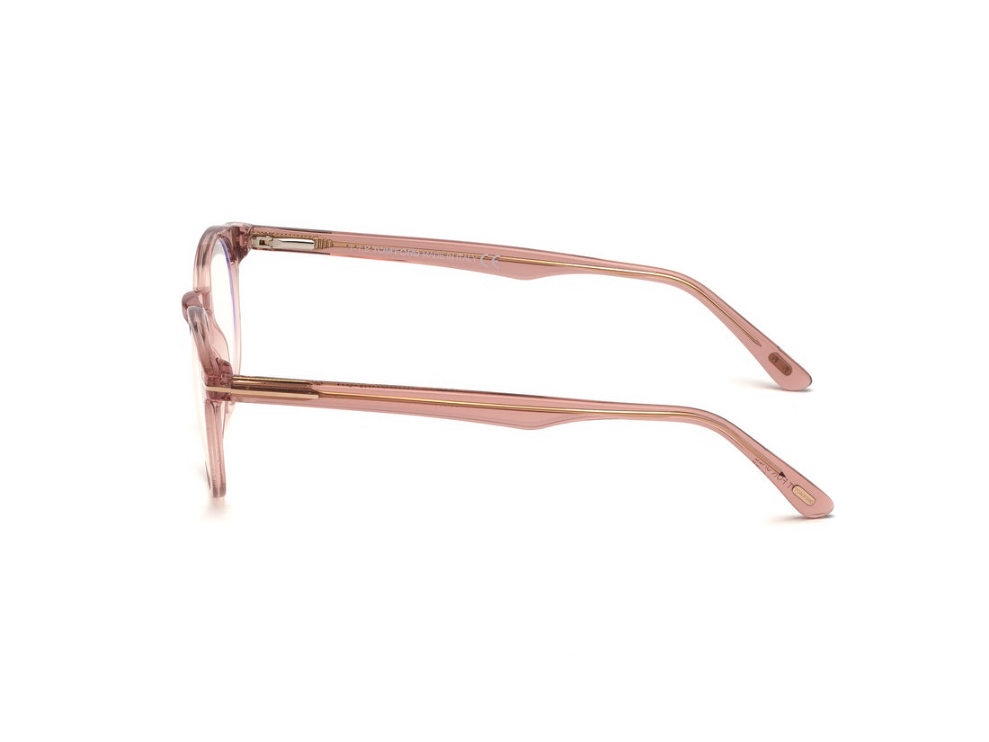 Occhiali da vista tom ford ft5557-b 072 rosa round unisex taglia 48mm - Vista dettagliata