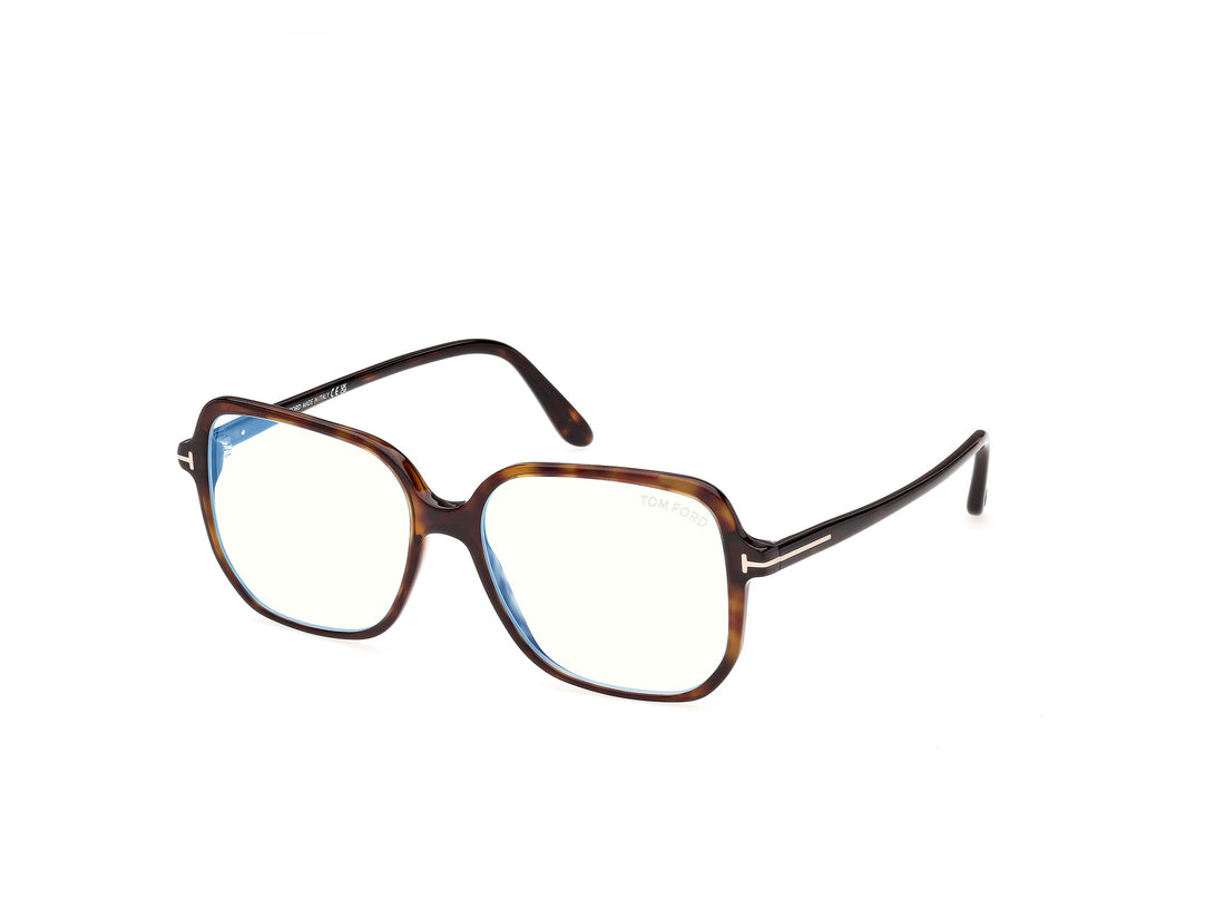 Óculos graduados tom ford ft5578-b 056 havana geometric femenino tamanho 54mm - Vista principal