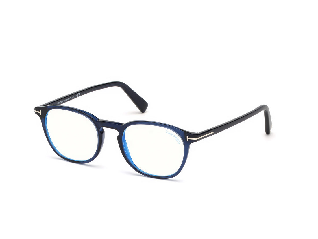 Gafas graduadas tom ford ft5583-b 090 azul round unisex talla 52mm - Vista principal