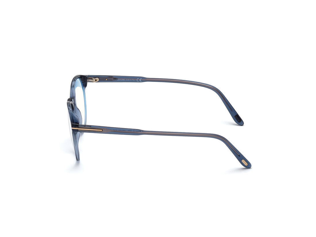 Gafas graduadas tom ford ft5695-b 090 azul round masculino talla 49mm - Vista de detalle